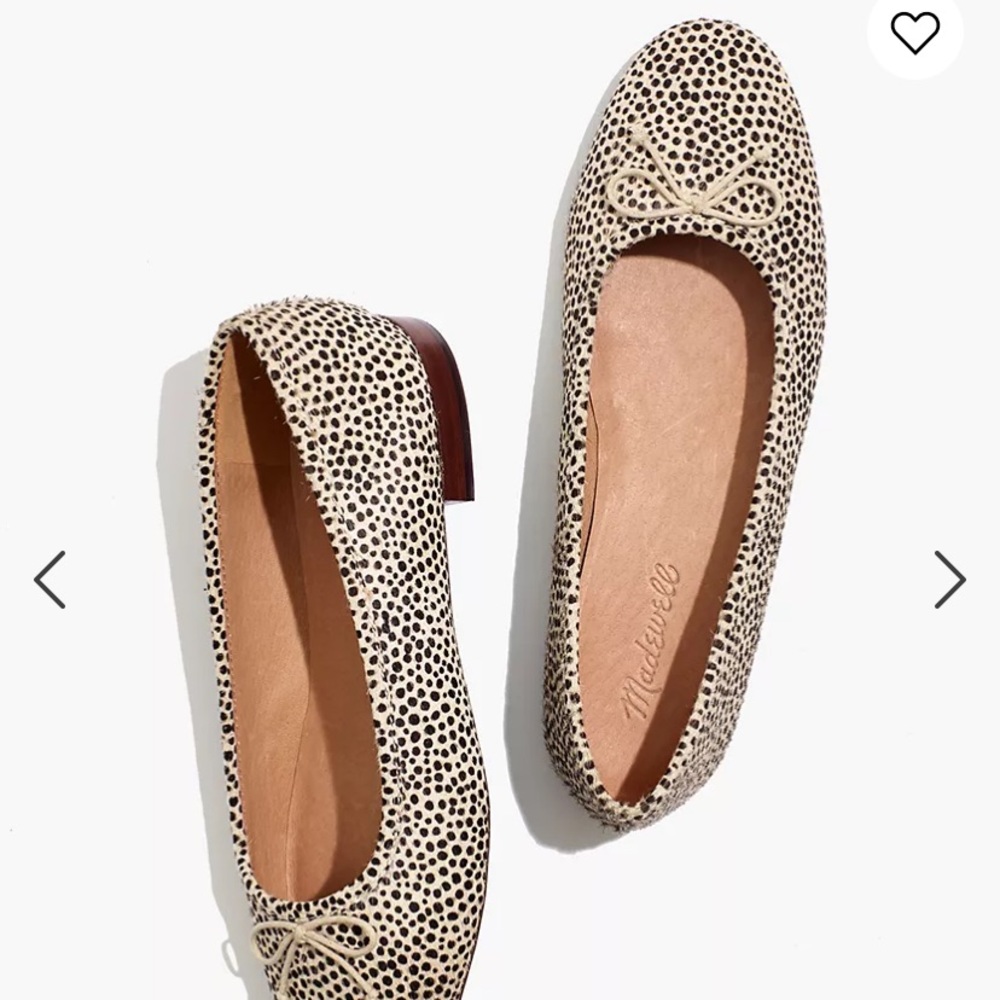 Madewell Adelle Ballet Flat - Calf Hair spot - size 9 never worn